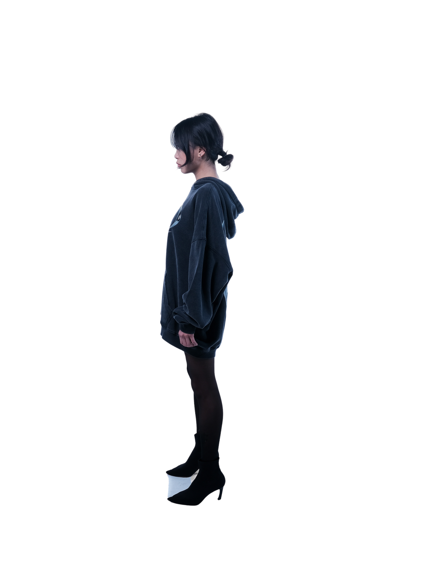 MAGNOLIA HOODIE OVERSIZED IN DARK GREY