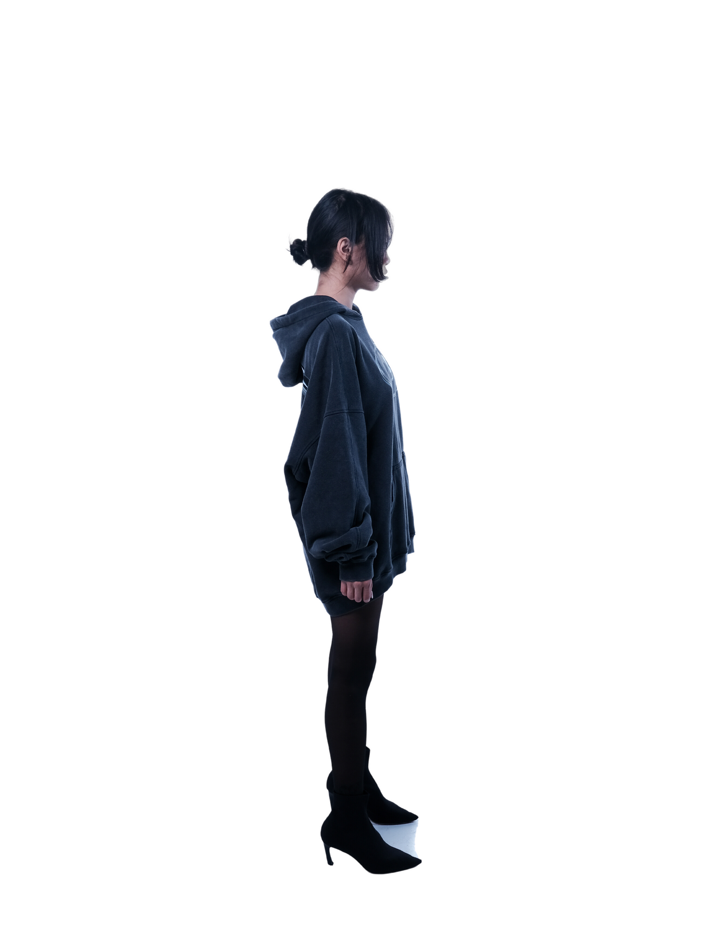 MAGNOLIA HOODIE OVERSIZED IN DARK GREY