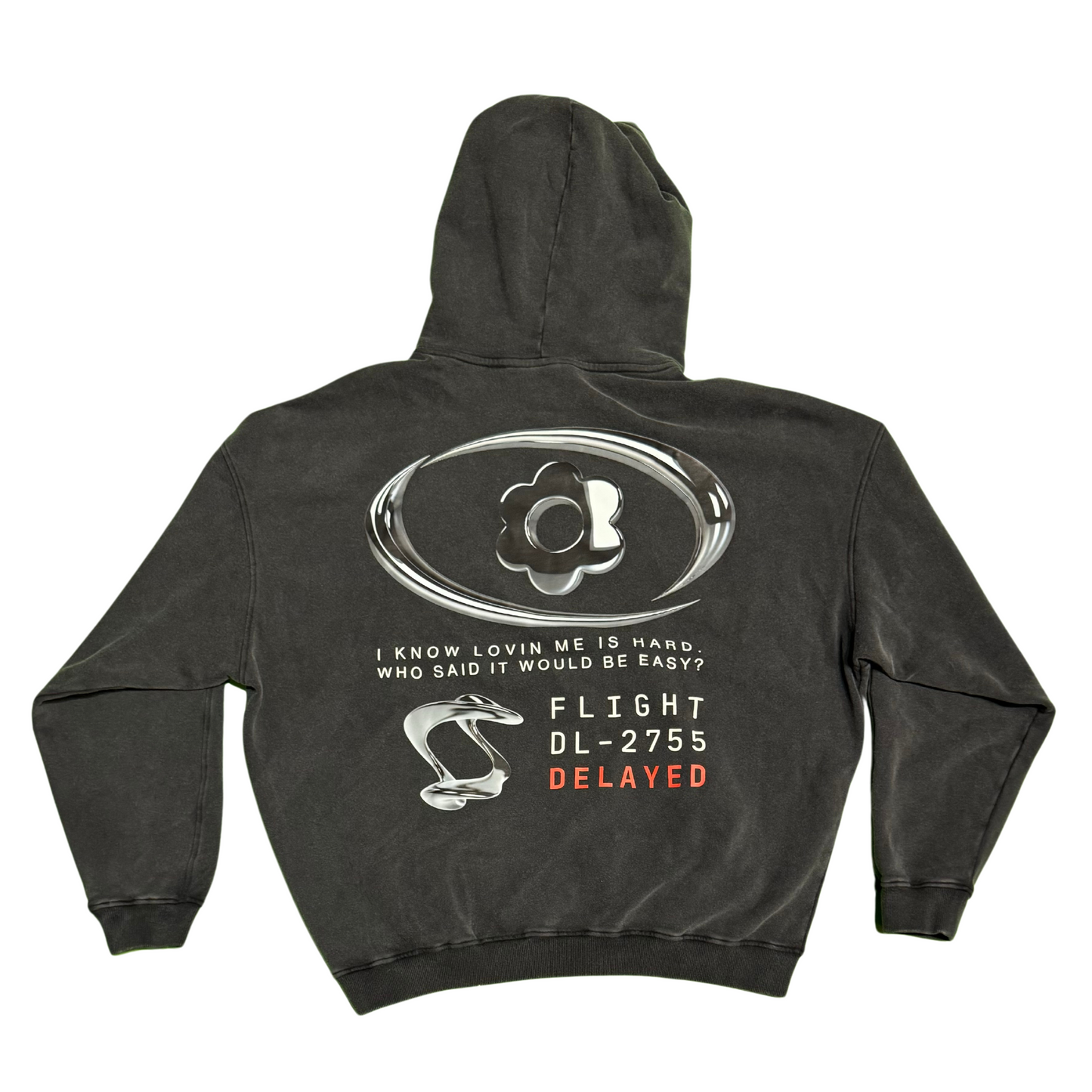 MAGNOLIA HOODIE OVERSIZED IN DARK GREY
